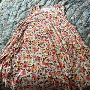 Floral Sleeveless tunic top